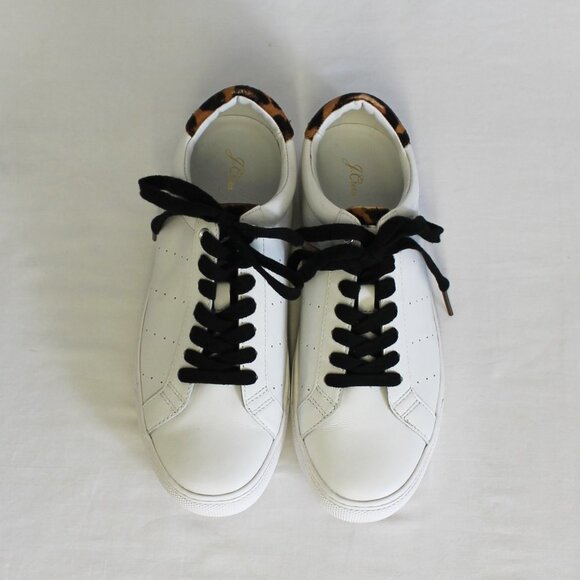 J Crew Saturday sneakers leopard calf hair detail - Picture 3 of 6